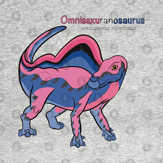 Omnisexuranosaurus - Omnisexual Pride Ouranosaurus W/Text by tygerwolfe